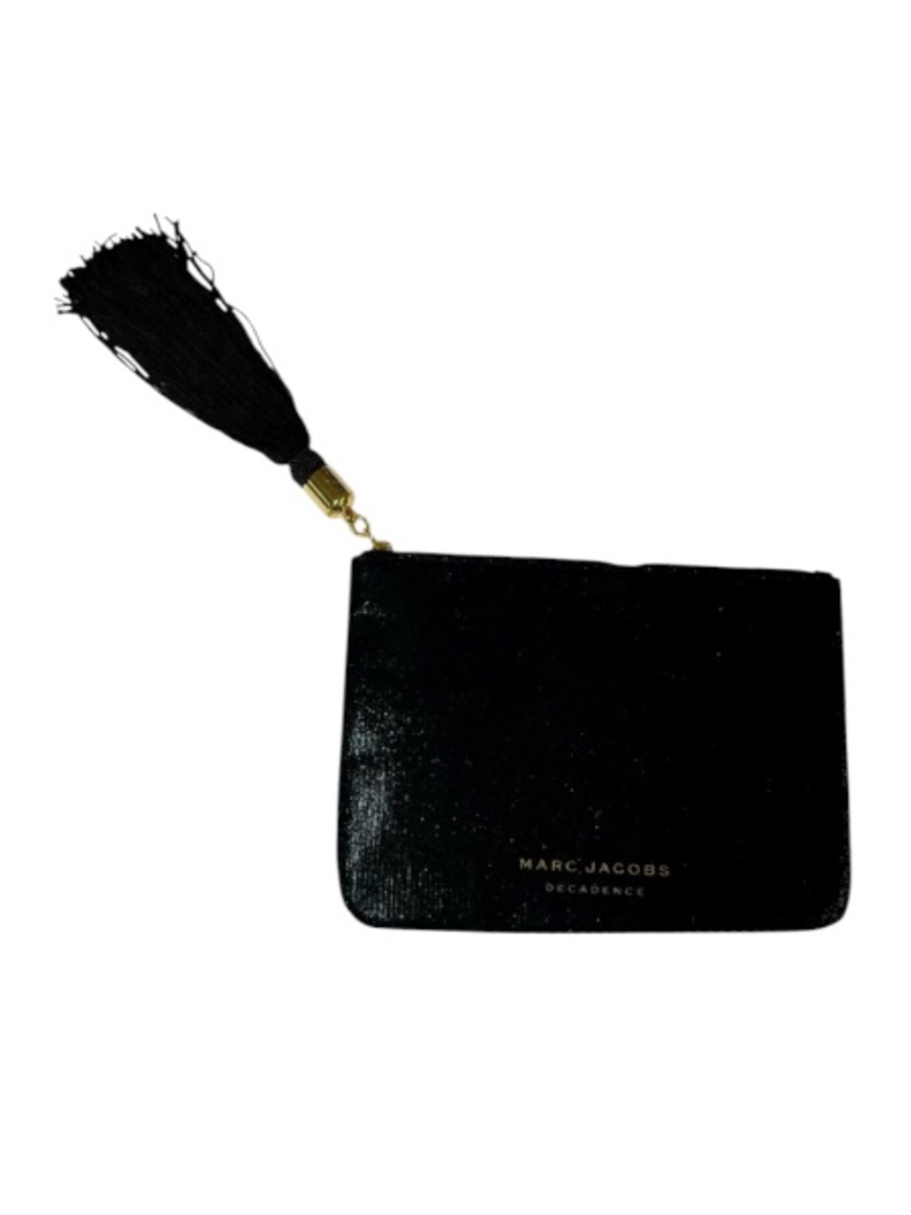 Marc Jacobs Decadence Shimmer Dark Green Makeup Bag, Tasseled Zip-up Pouch Bag